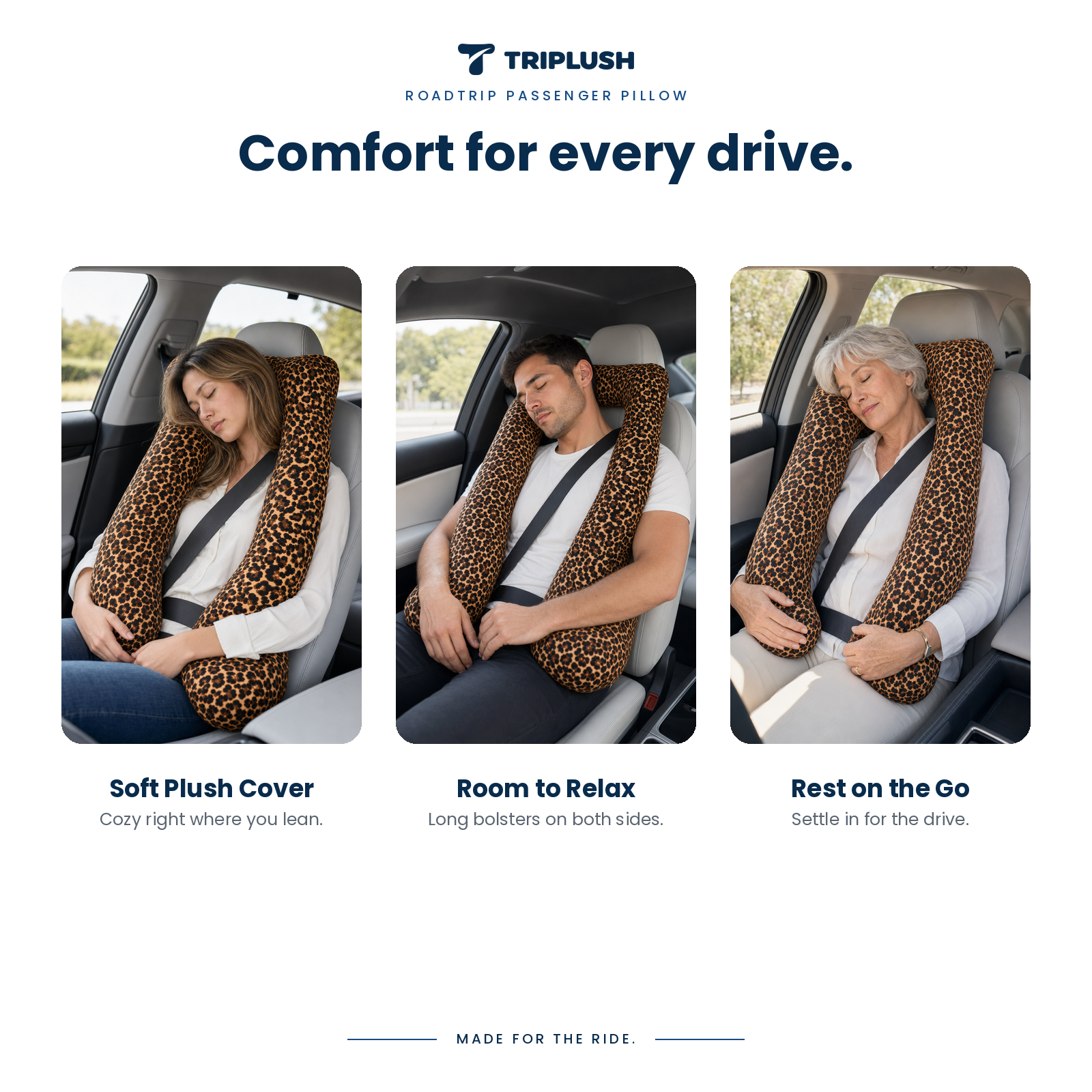Comfort for every drive – TripLush pillow in use